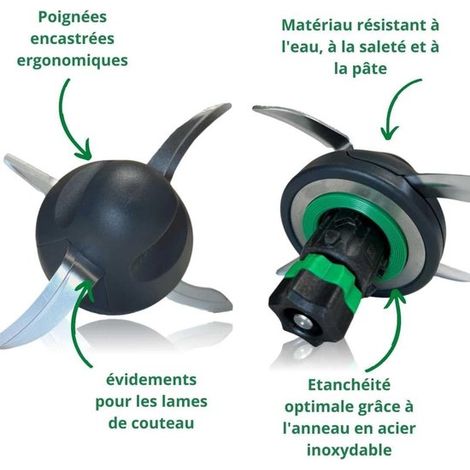 Protector de cuchillas Teig Pro Dirt Protection para Thermomix. Protege la cuchilla. Compatible con Thermomix TM6 y TM5 contra residuos de masa y (1/4)
