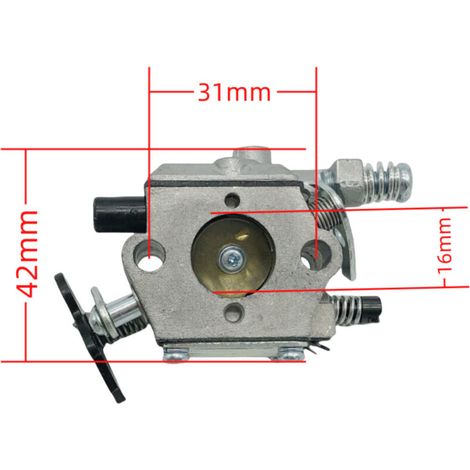 Vergaser geeignet für Kettensägen mit 4100 U/min, 41 cm³, 3800 U/min und 38 cm³ Hubraum. 2-Takt-Motor, 909–158 U/min, für kleine Gartengeräte.