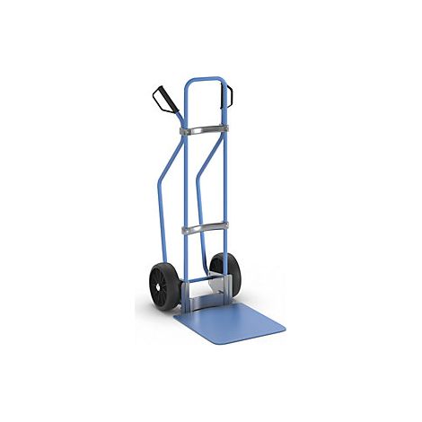 eurokraft pro  Carrello per sacchi con pattini  blu  piano di
