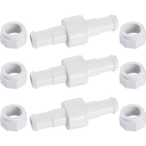 D20 Lot de 3 Raccords Rotatifs pour Tuyau D'arrosage avec 6 Embouts D15 tibles avec Zodiac 180 280 380 Robot Nettoyeur Piscine (1/3)