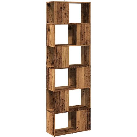 Maison Exclusive - Bücherregal/Raumteiler Altholz-Optik 60x24x186