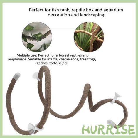Garosa Branche d'escalade de reptile (L) Branche D'escalade Artificielle Pour Reptiles Flexible Jungle 1 5 M animalerie decor L (1/4)