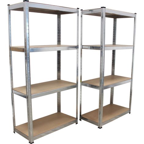 Schwerlastregal 160x80x40 cm 2er Set Lagerregal Kellerregal Metallregal Garagenregal (1/5)