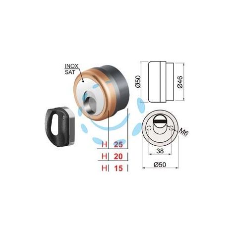 DEFENDER MAGNETICO MAG MONOLITO ANTIACIDO MR500 BRONZATO - ø mm.50x15h. (MR500-15D1)