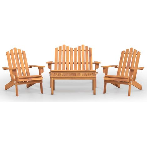 Maison Exclusive - Ensemble de salon de jardin Adirondack 4 pcs bois acacia solide (1/5)