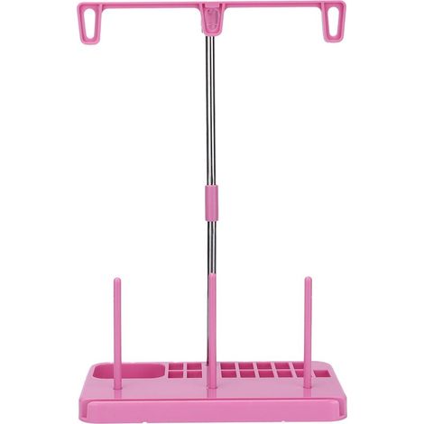 Porte-fil à 3 bobines pour machine à coudre, support léger pour courtepointes et DIY, rose, outil de couture domestique (1/5)