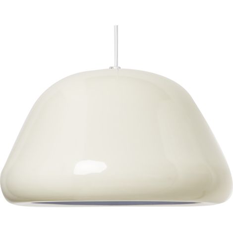 Lámpara colgante de metal brillante estilo vintage redondeado beige claro Joku (1/5)