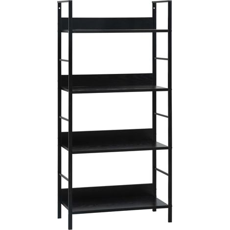 4-Layer Book Shelf Black 60x27.6x124.5 cm Engineered Wood vidaXL (1/5)