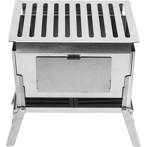 PoĂŞle de camping pliant pour chauffage et barbecue en plein air (1/5)