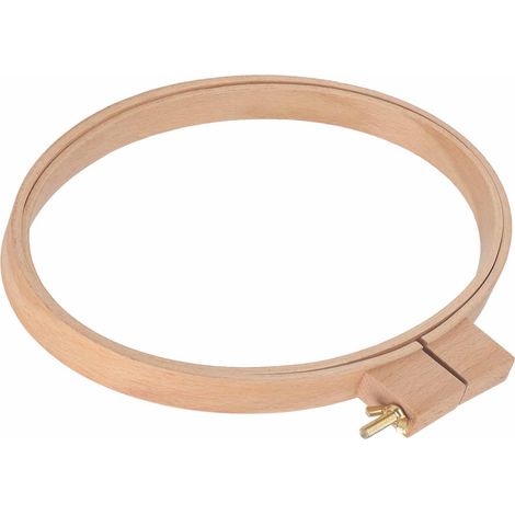 Cercle à broder en bois rond épaissi pour broderie, point de croix et couture (1/5)