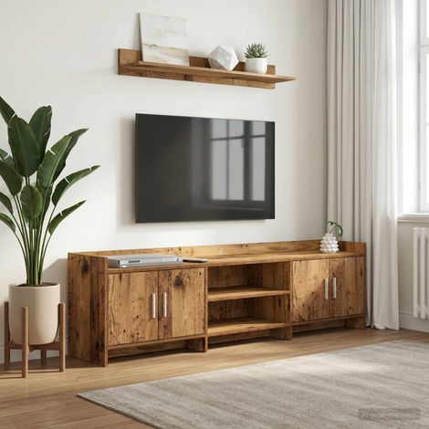 Meuble TV 4 portes en bois d’ingénierie bois ancien 168 x 33 x 47 cm - PANGIVO (1/5)