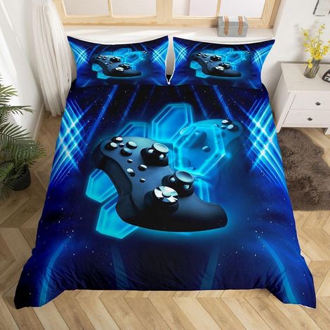 Ensemble de literie 220x240 cm avec motif Gamepad pour enfants