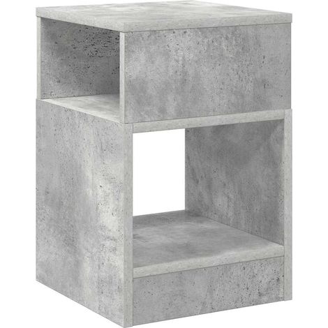 Maison Exclusive - Mesa Auxiliar Gris Concreto 30,5 x 30 x 45 cm