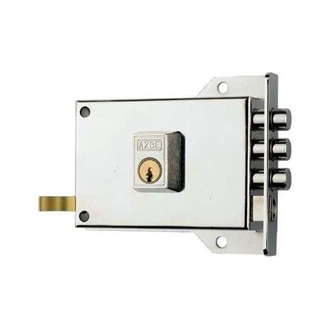 Cerradura Sobreponer 120X60Mm 7Dhn Hierro Niquelado Picaporte/Palanca Derecha Yale