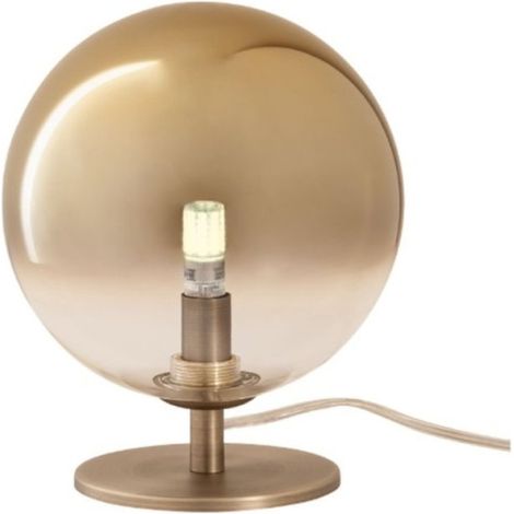 Abat-jour classica redo group roy 01-2783 2782 g9 led metallo vetro pyrex, vetro oro