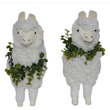 Pecora Agnello di Pasqua decorazioni pasquali arredo casa Idea Regalo set da 2 allestimento vetrine Negozio a Tema 26cm (1/5)