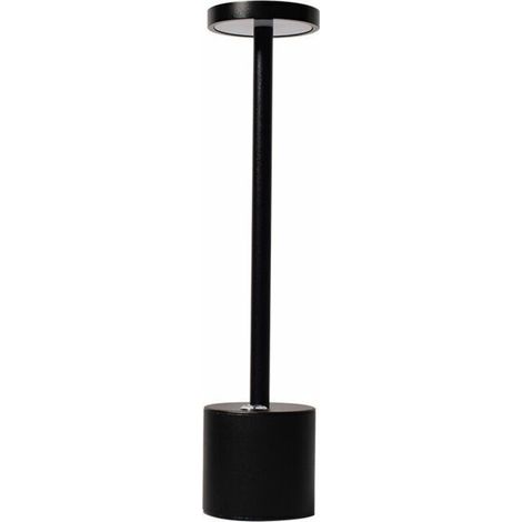 Lampe de table sans fil LED rechargeable USB moderne Avec 3 modes Intensité variable Pour restaurant, chambre à coucher noir (1/5)