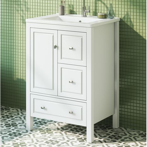 Mobile bagno con lavabo in ceramica 62x47x90 cm OKMYHOME (1/5)