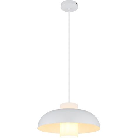 Globo - lámpara colgante - LOWE - blanco - metal - Ø 38cm - E27 - (1/4)