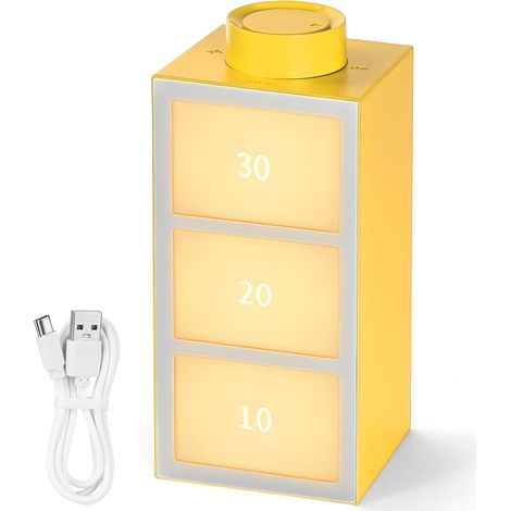 Lumière d'ambiance LED Colorée Créative, Minuteur, Les Lumières Changent avec la Musique, Lampe d'ambiance Rythmique RVB Rechargeable, Veilleuse pour Voiture, Maison, Salle de Jeux, Bar, jaune