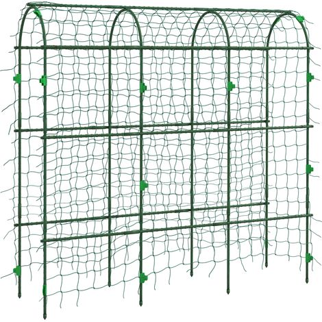 Treillis tuteur plantes grimpantes espalier réglable support filet acier vert 43 x 182 x 183 cm