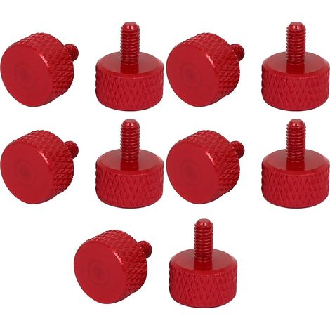 Vis moletées M3x6mm bordeaux pour carte graphique PC (lot de 10)
