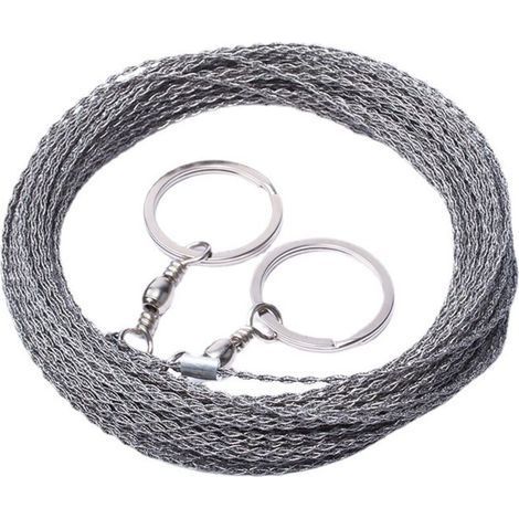Scie à fil extérieure de 10 mètres de long, câble de survie pour scie à fil, corde de coupe de fil de tronçonneuse en acier inoxydable épaissi (1/5)