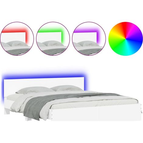 Maison Exclusive - Estructura de cama con cabecero y luces LED bl (1/5)