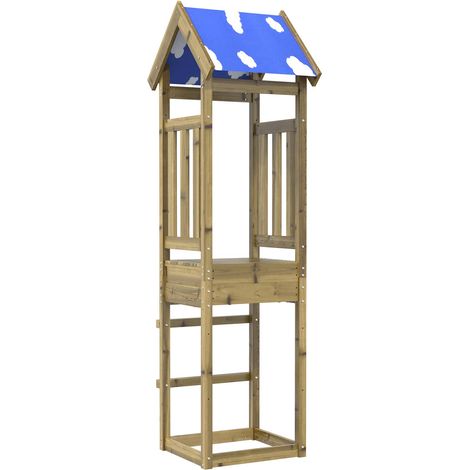 Spielturm Braun Massives imprägniertes Holz vidaXL