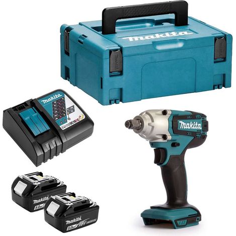 Makita – Boulonneuse à chocs 18V 190 Nm – 2 batteries 5,0 Ah – Moteur Brushless – Frein électrique – Pour travaux intensifs