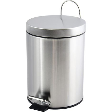 Graue Mülltonne 3l mit Satin-Finish und herausnehmbarem Eimer – Msv