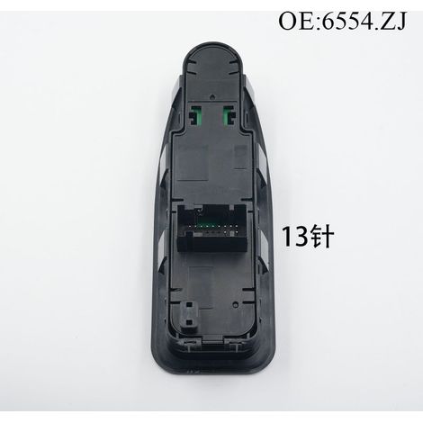 Interrupteur de lève-vitre électrique 6554.ZJ, compatible avec les voitures Peugeot de 2007 à 2016, commande la montée et la descente des vitres électriques le côté conducteur peut commander toutes l (1/4)