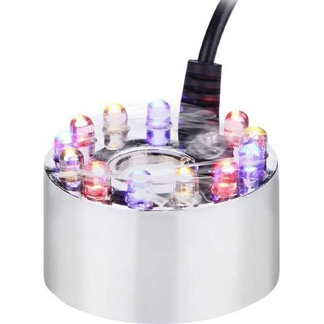 Atomiseur pour Aquarium, 12 lumières LED Qui Change de Couleur, atomiseur à ultrasons, pour Fontaine de Piscine pour intérieur pour extérieur (1/5)