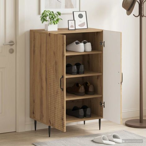 vidaXL Shoe Cabinet HAARLEM 59.5 x 39.5 x 89.5 cm Engineered Wood (1/5)
