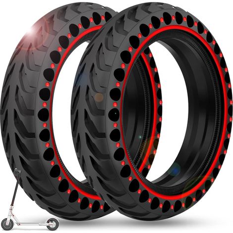 2PCS 8,5 Pouces Pneu Plein pour Trotinette Electrique, 8 1/2 x 2 Roue, 50/75-6.1 Pneus pour Xiaomi M365 / M365 Pro / 1S / Pro 2/3 / 3 Lite/Essential et Roues de Scooter de 8.5 Pouces (1/5)