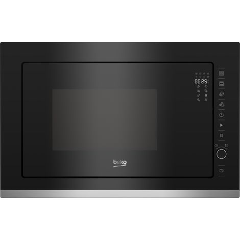 Beko – Micro-ondes encastrable 25L 900W – Grill 1000W – Ouverture latérale – Commande tactile – Sécurité enfant – 8 programmes automatiques
