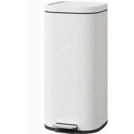 Poubelle de cuisine à pédale de 30 L avec couvercle, fermeture douce et fonction de maintien en position ouverte pour la cuisine et la maison. (1/5)