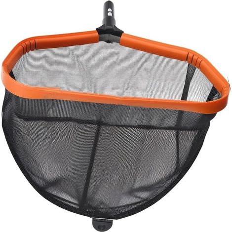 Écumoire de piscine avec cadre en aluminium double couche filet à mailles fines pour piscines, étangs, jacuzzis et fontaines, nettoyage en profondeur des débris de feuilles avec perche sac de (1/5)