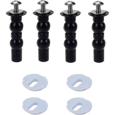Tornillos universales de ajuste para asiento de inodoro, juego de 4 (con 4 espaciadores de 28 mm) (1/5)
