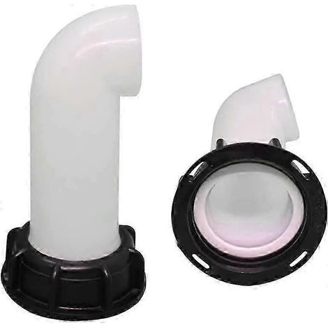 Water nozzle for 1000L IBC tank, drain spout with nut extension (1/5)