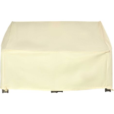 Housse de canapé exterieur étanche, housse de banc de jardin 600D tissu oxford, bache de canapé extérieur pour balcon, terrasse, 140 x 84 x 56/94 cm, beige