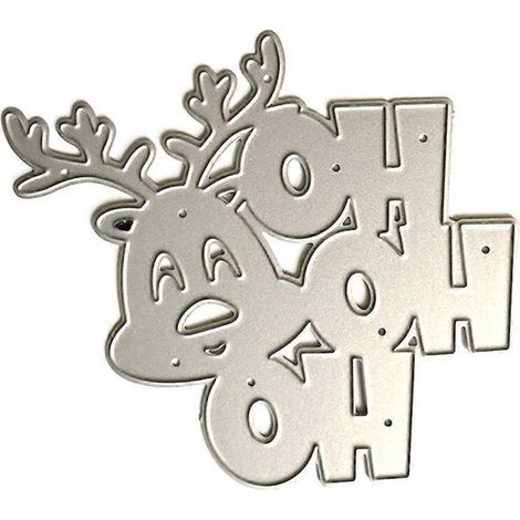 Matrices de découpe en métal « Ho Ho Ho » pour Noël, pochoirs, scrapbooking, cartes en papier, moules et décorations en relief (1/5)