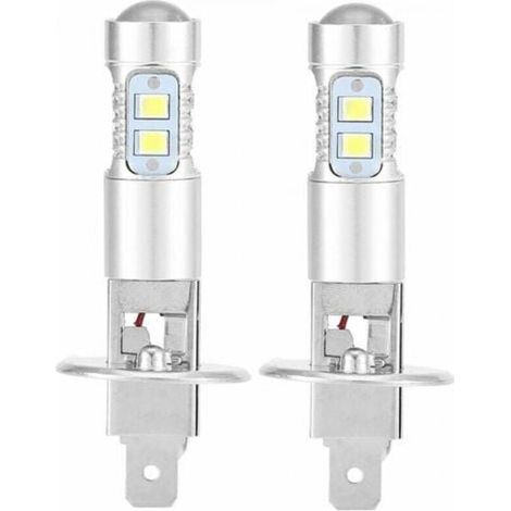 Lampadine per fari, kit 2 lampadine per fari a LED H1 6000K Ultra White 100W per anabbaglianti (1/4)