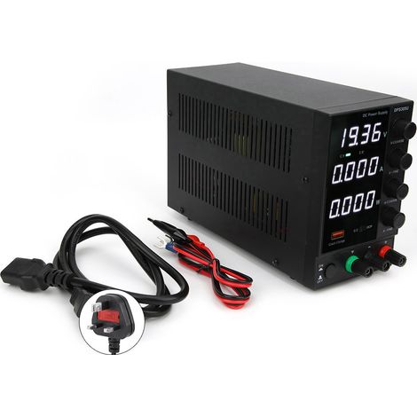 Alimentation stabilisée réglable 30V 5A CC, régulateur de tension avec écran LCD quatre chiffres, prise UK 100-240V (1/5)