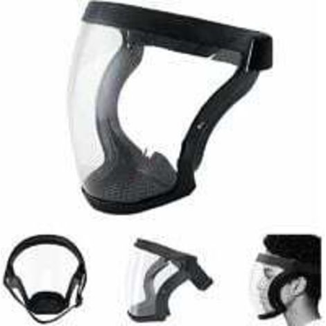 Masque super protecteur - Masque intégral, masque transparent durable, masque transparent, masque réutilisable anti-buée HD - Lunettes Tech anti-buée et coupe-vent pour adultes pour hommes et femmes