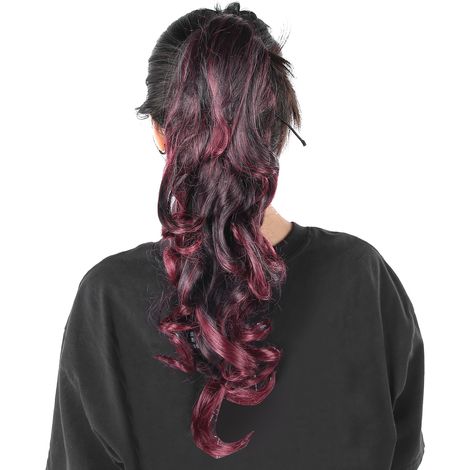 50 cm lange, lockige Clip-in-Perücke mit Pferdeschwanz – gewellte Haarverlängerung für langes Haar (1/5)