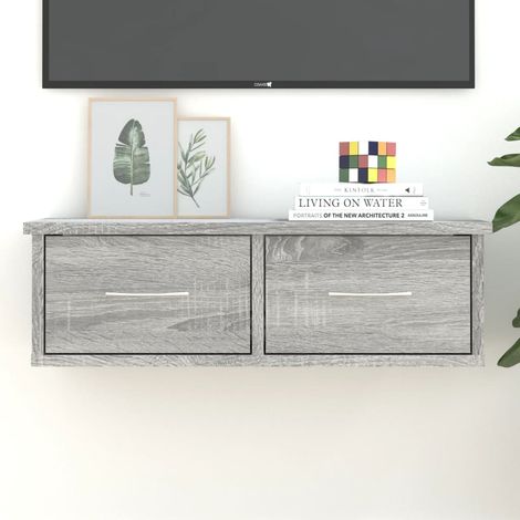 Armario de pared madera contrachapada gris  60x26x18,5 cm