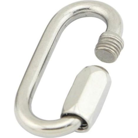 M6 Maillon Rapide en Acier Inoxydable D Forme Mousqueton Maillons de Chaîne 5pcs (1/5)