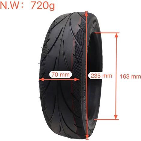 Pneu tubeless Xiaomi Max G30 10x2.50-6.5/60/70-6.5 pour trottinette électrique NinebotMax (1/4)
