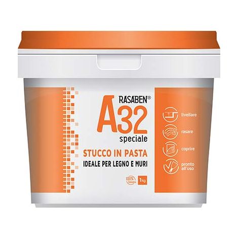 STUCCO PASTA LEGNO MURO A32 K2 RASABEN - KG  1- 12 pezzi